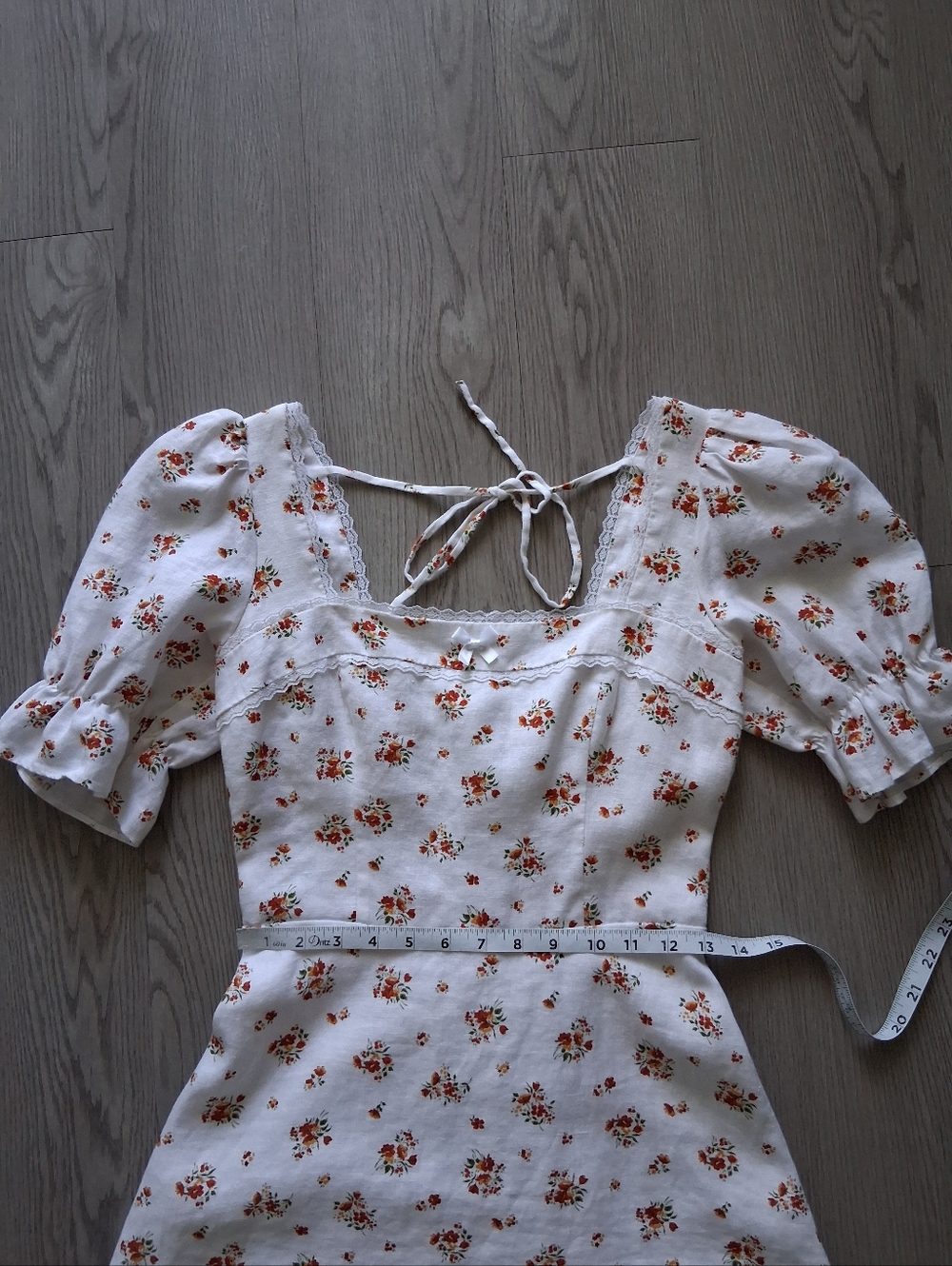 Reformation Evianna Linen Mini Dress In Lara Floral - Picture 14 of 16